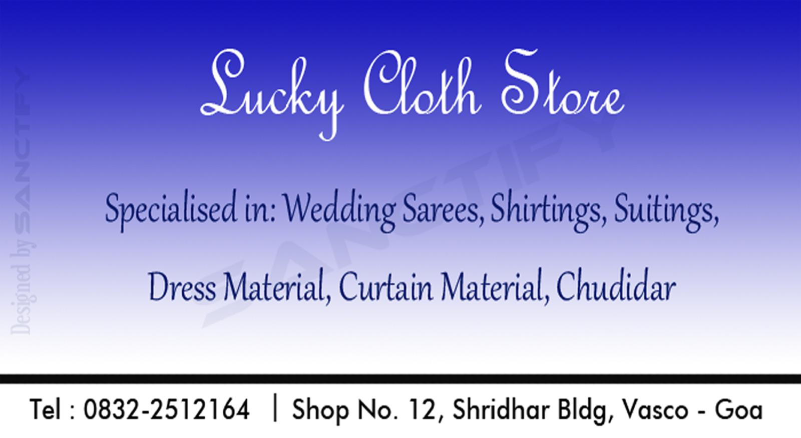 Lucky Cloth Store, Vasco-da-Gama, South Goa, Goa